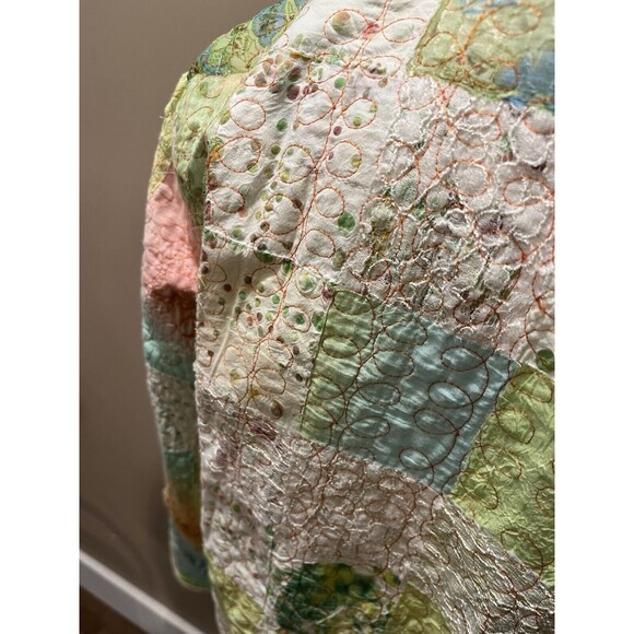 Yak Magik Quilted Patchwork Womens Jacket Lace Cottagecore Boho Western Sz M - Picture 4 of 14